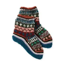 Serrv Remnant Knit Slipper Socks - Assorted