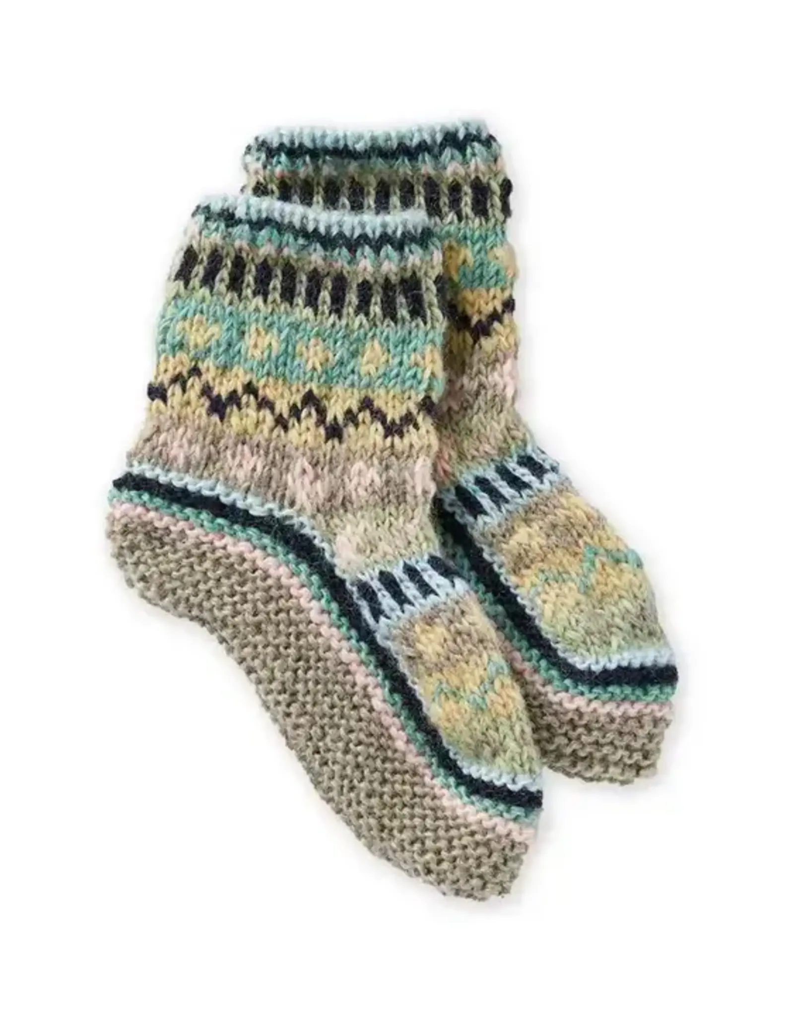 Serrv Remnant Knit Slipper Socks - Assorted
