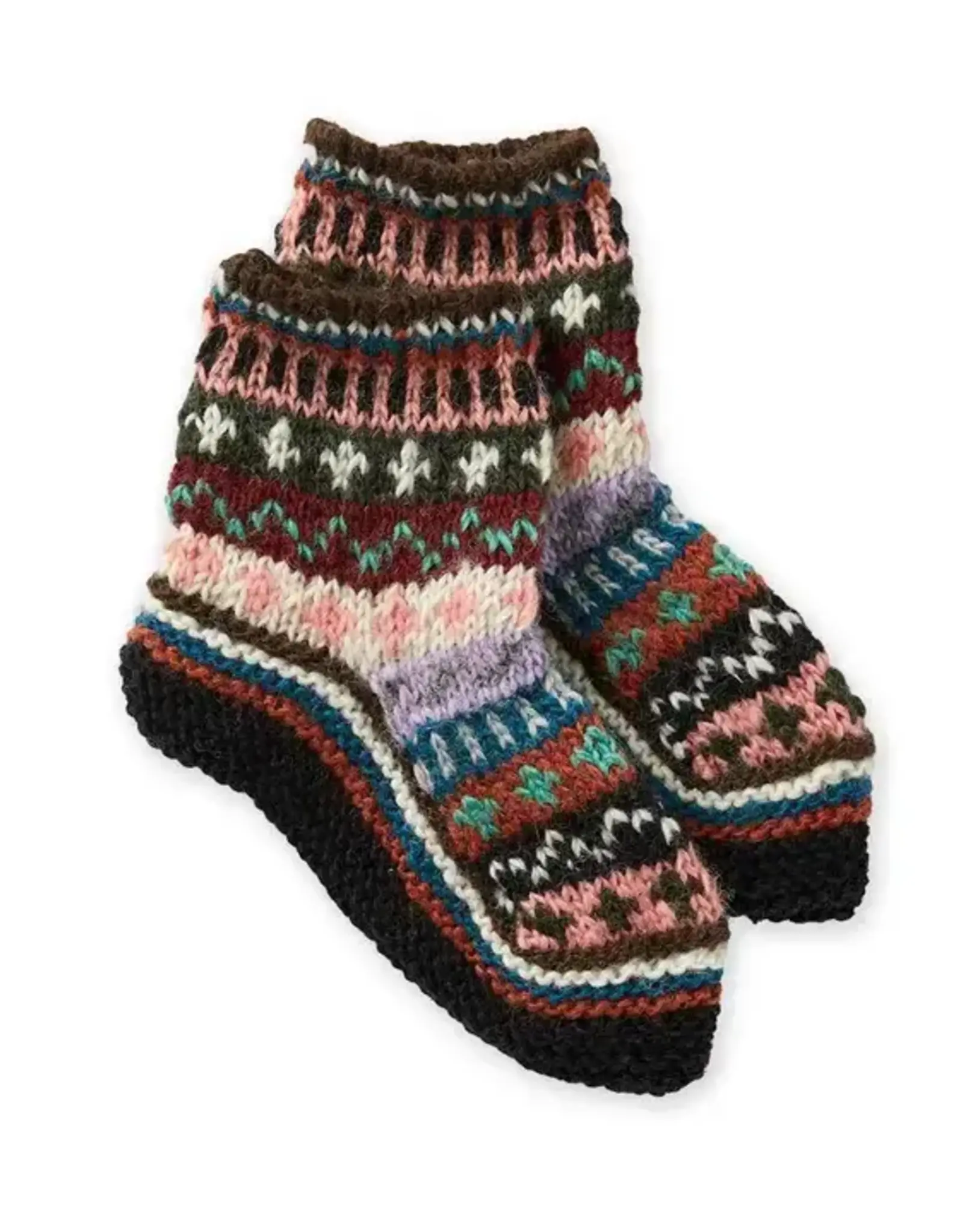 Serrv Remnant Knit Slipper Socks - Assorted