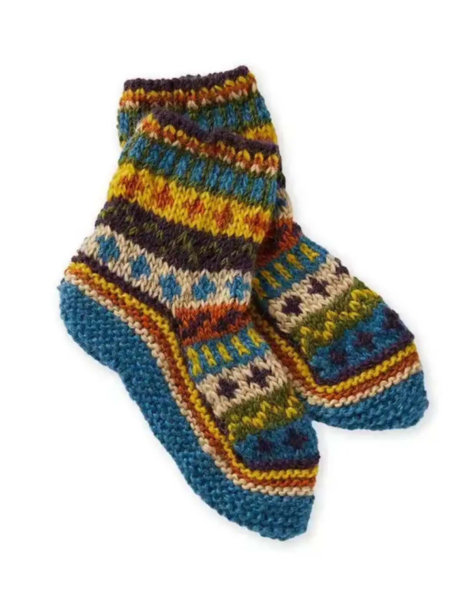 Serrv Remnant Knit Slipper Socks - Assorted