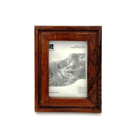 Bunyaad Pakistan 211130 Natural Mahogany Etched Wood Frame - Gift Enclosure