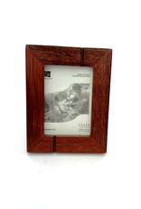 Bunyaad Pakistan Natural Mahogany Striped Wood Frame - Gift Enclosure
