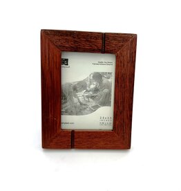 Bunyaad Pakistan Natural Mahogany Striped Wood Frame - Gift Enclosure