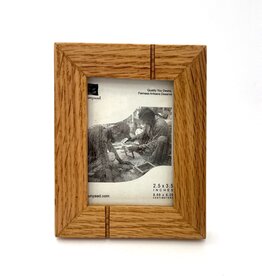 Bunyaad Pakistan 213140 Natural Red Oak Striped Wood Frame - Gift Enclosure