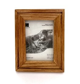 Bunyaad Pakistan Natural Red Oak Etched Wood Frame - Gift Enclosure
