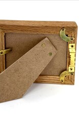 Bunyaad Pakistan Natural Red Oak Etched Wood Frame - Gift Enclosure