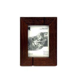Bunyaad Pakistan 212140 Dark Red Oak Striped Wood Frame - Gift Enclosure