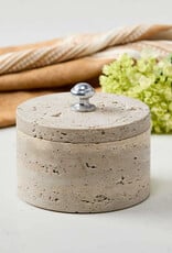 Serrv Travertine Lidded Canister