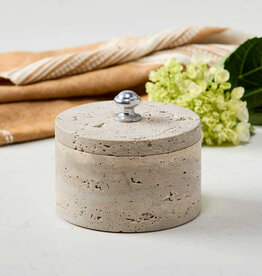 Serrv Travertine Lidded Canister