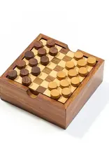 Matr Boomie Checkers and Tic Tac Toe Game Set