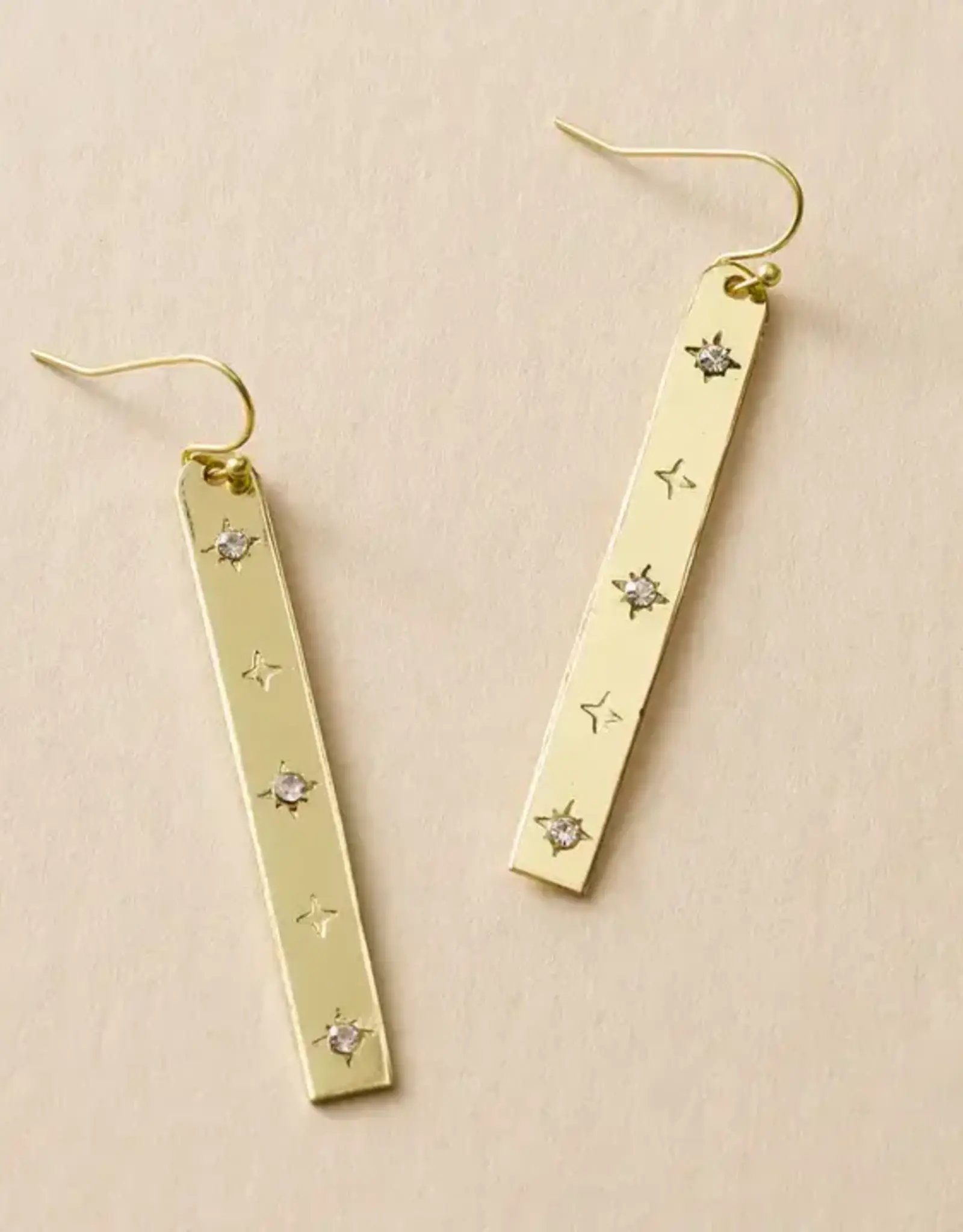 Matr Boomie Starry Studded Earrings - Gold Linear