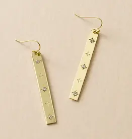 Matr Boomie Starry Studded Earrings - Gold Linear