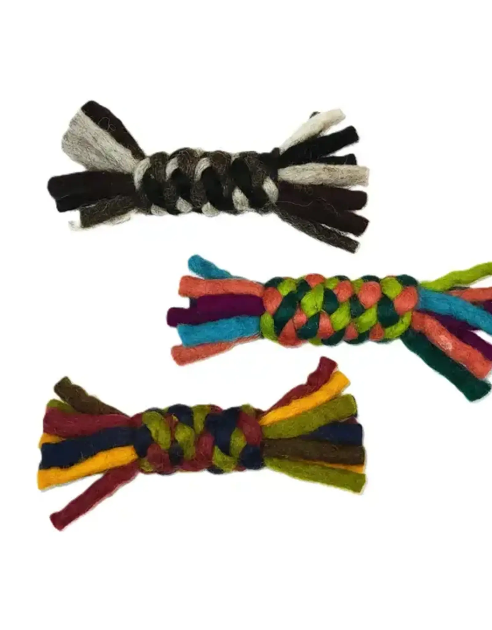 Dharma Dog Karma Cat Braid Twist Toy - Rainbow