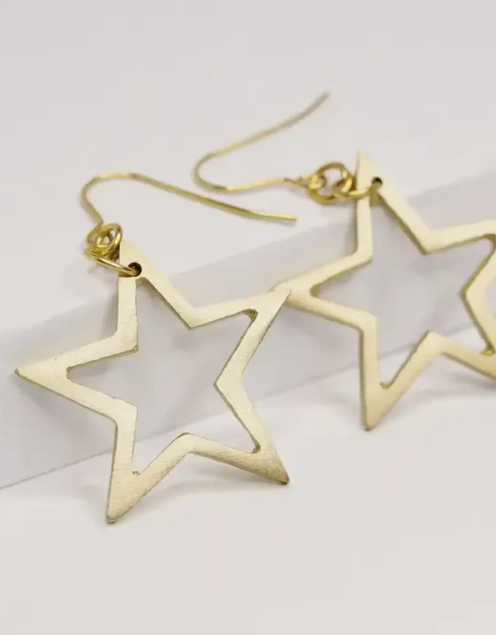 Hopes Unlimited Sparkle Stars Earrings - Gold