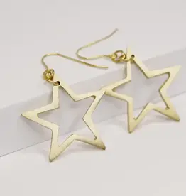 Hopes Unlimited Sparkle Stars Earrings - Gold