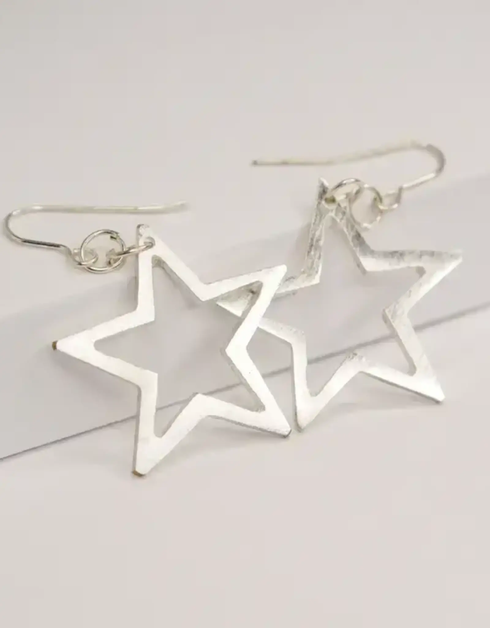 Hopes Unlimited Sparkle Stars Earrings - Silver