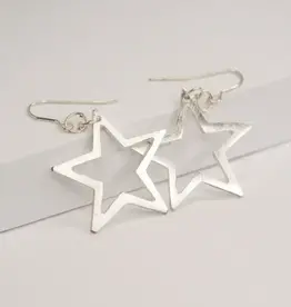 Hopes Unlimited Sparkle Stars Earrings - Silver
