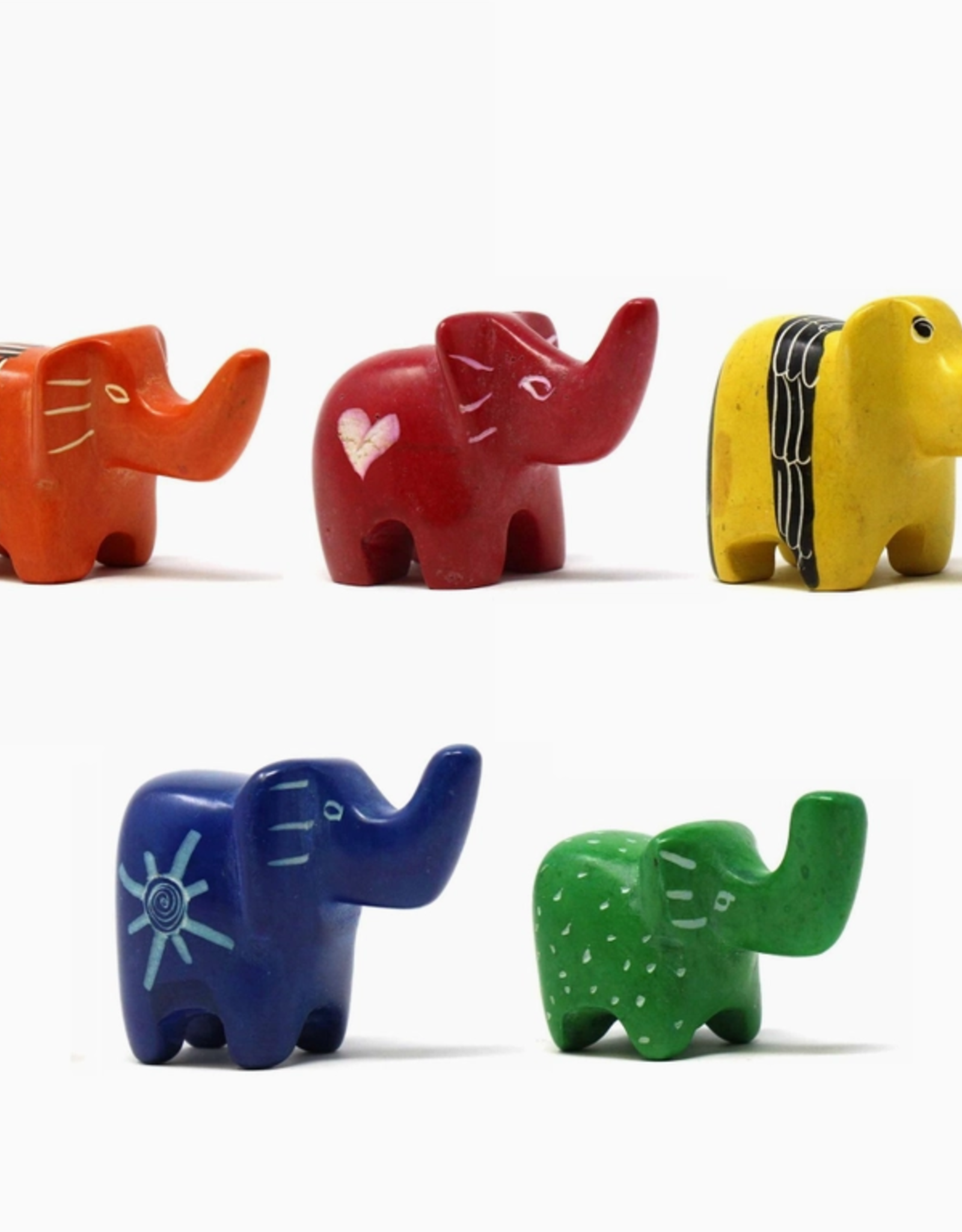 Global Crafts Tiny Elephants -  Kisii Stone 1.5 - 2"