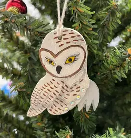 Tulia Artisans Owl Holiday Ornament