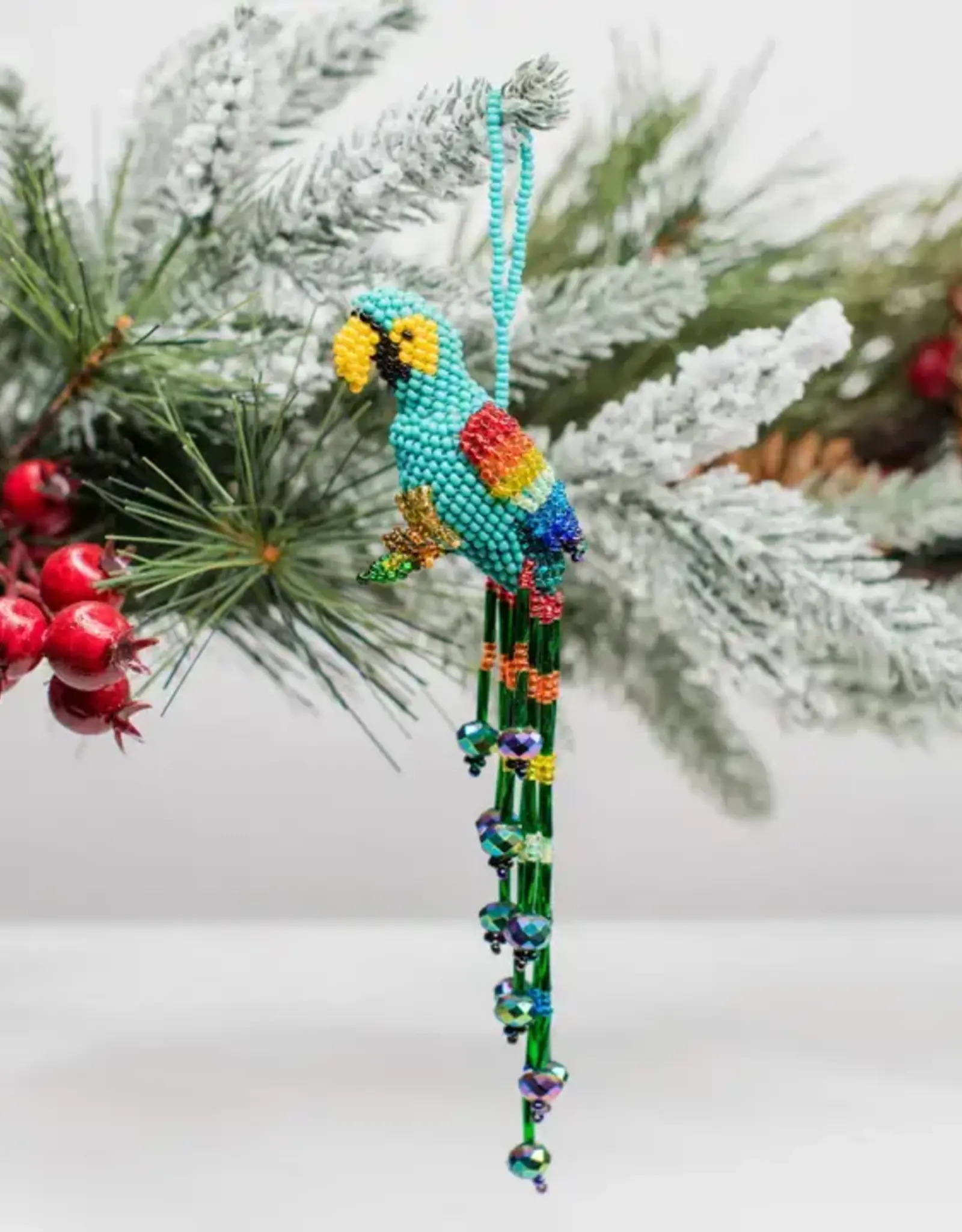 Lucia's Imports Parrot Beaded Ornament