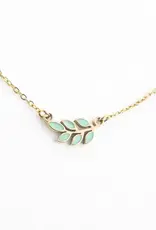 Starfish Project Rowen Leaf Necklace in Mint