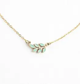Starfish Project Rowen Leaf Necklace in Mint