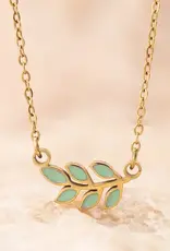 Starfish Project Rowen Leaf Necklace in Mint