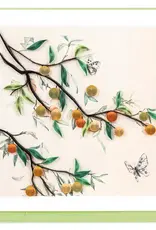 Quilling Card Quilled Plum Branch & Butterflies Greeting Card