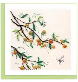 Quilling Card Quilled Plum Branch & Butterflies Greeting Card