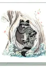 Quilling Card Quilled Raccoon Tree Hole Greeting Card