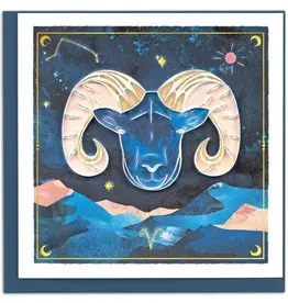 Quilling Card Quilled Aries Zodiac Greeting Card
