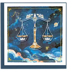 Quilling Card Quilled Libra Zodiac Greeting Card