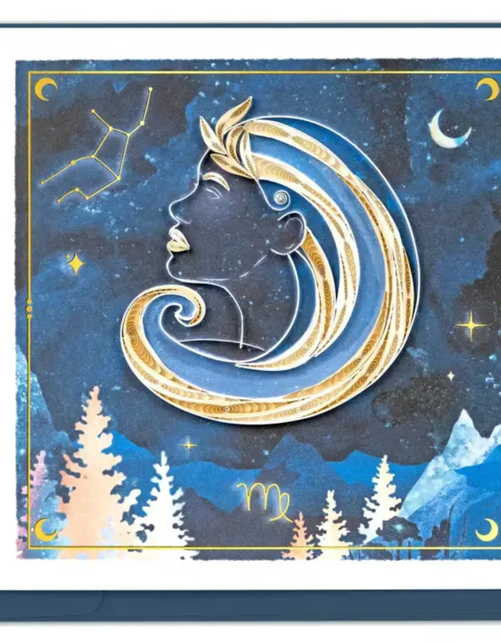 Quilling Card Quilled Virgo Zodiac Greeting Card