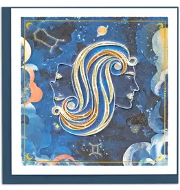 Quilling Card Quilled Gemini Zodiac Greeting Card