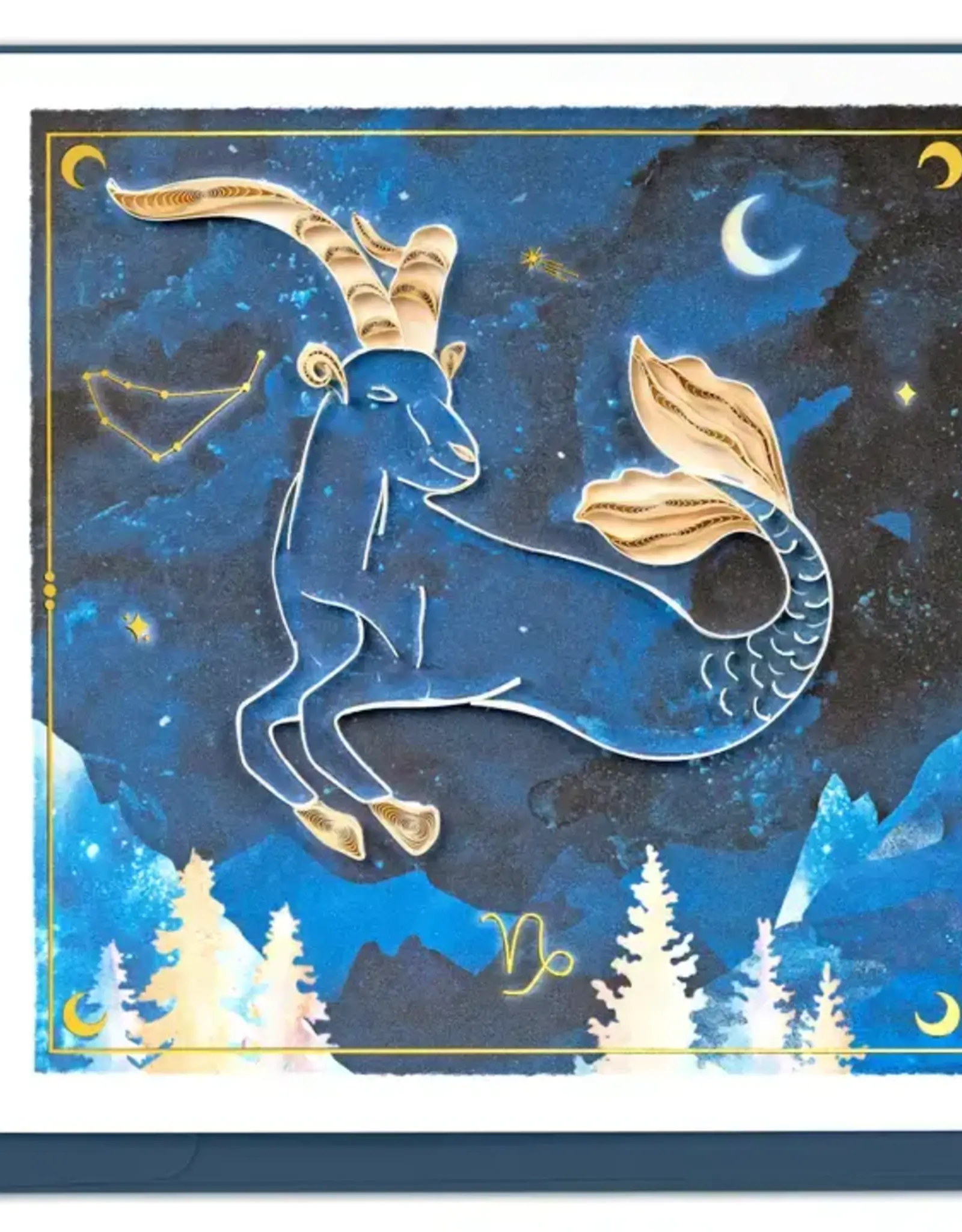 Quilling Card Quilled Capricorn Zodiac Greeting Card