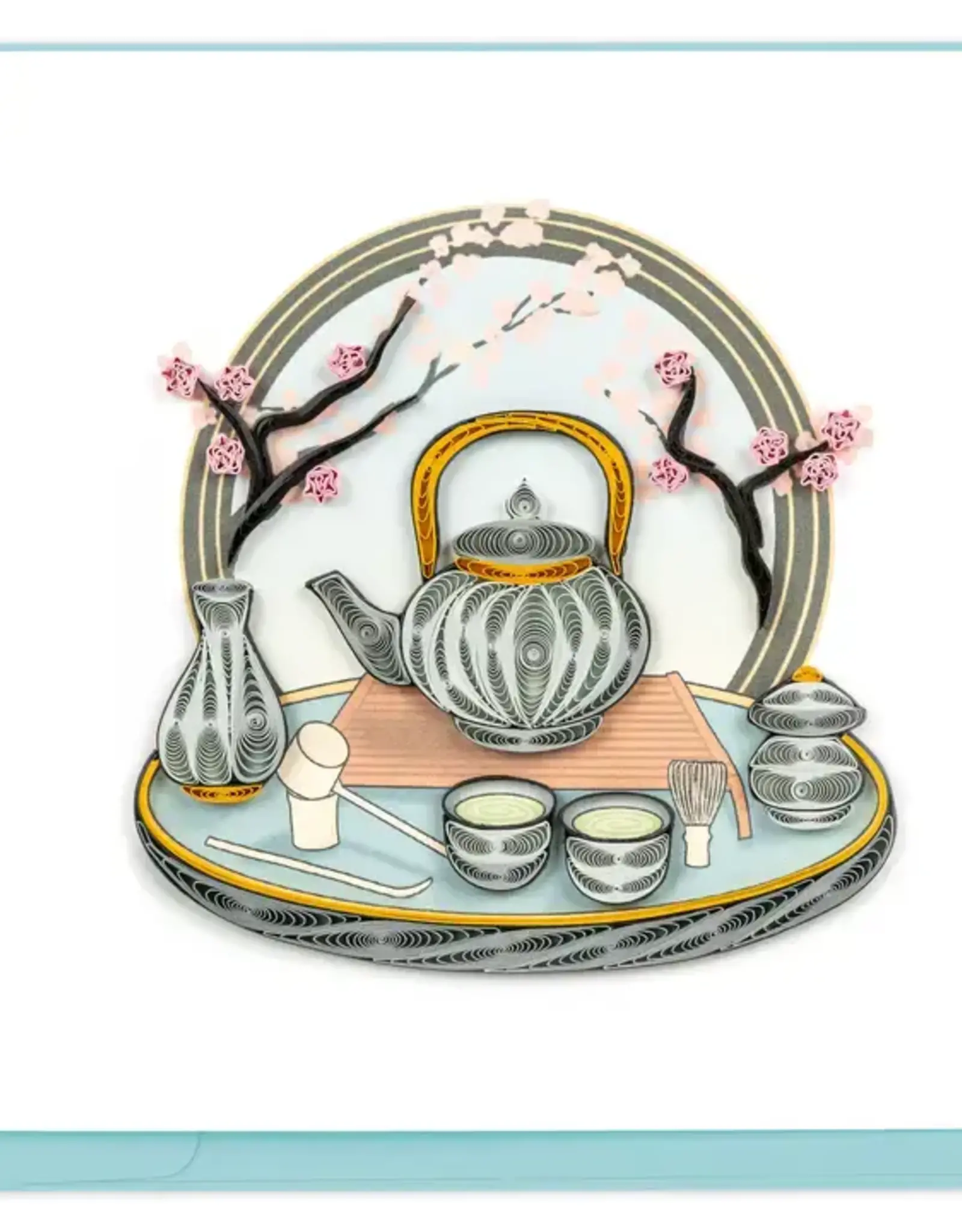 Quilling Card Quilled Tea Ceremony Greeting Card