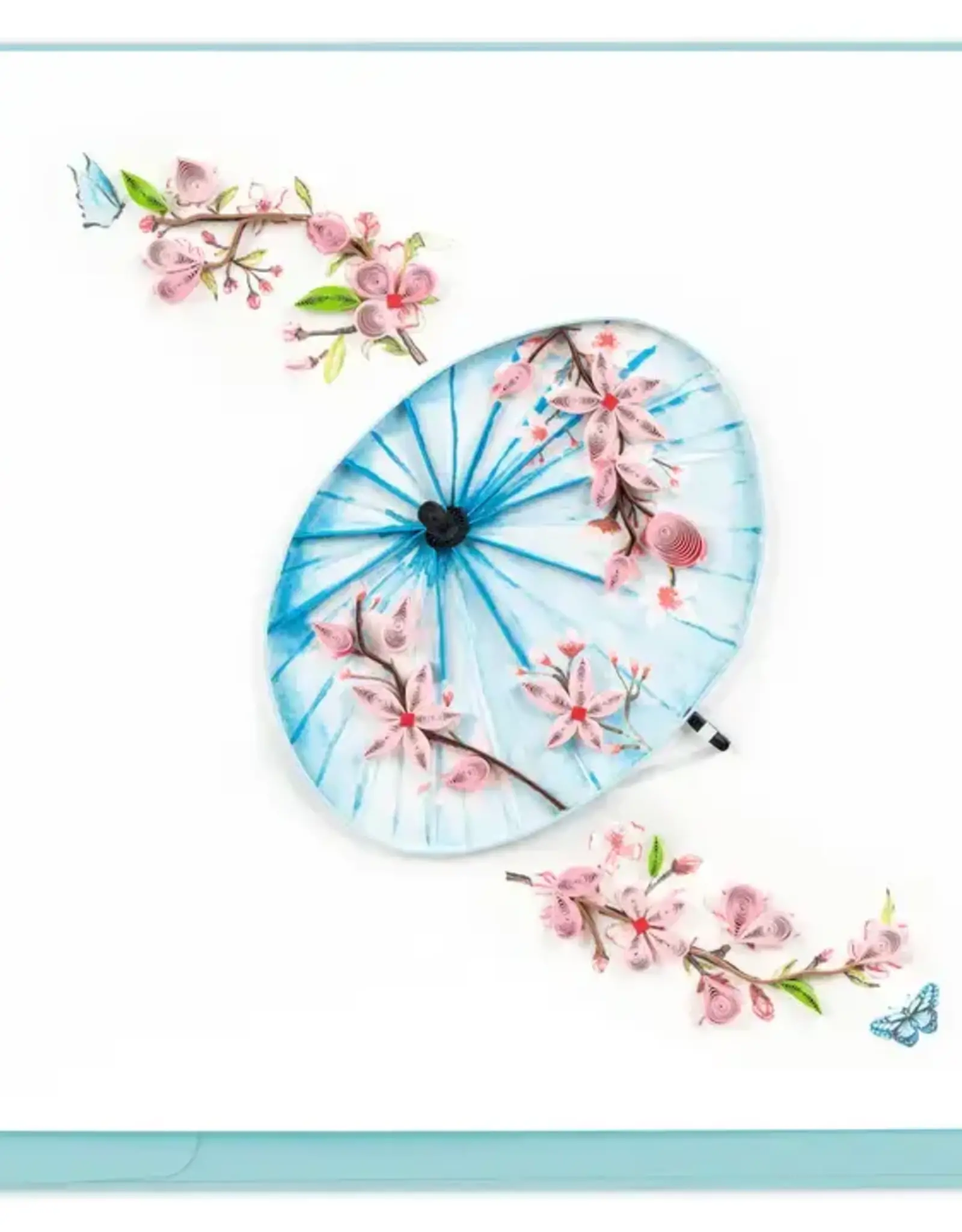 Quilling Card Quilled Floral Umbrella Greeting Card