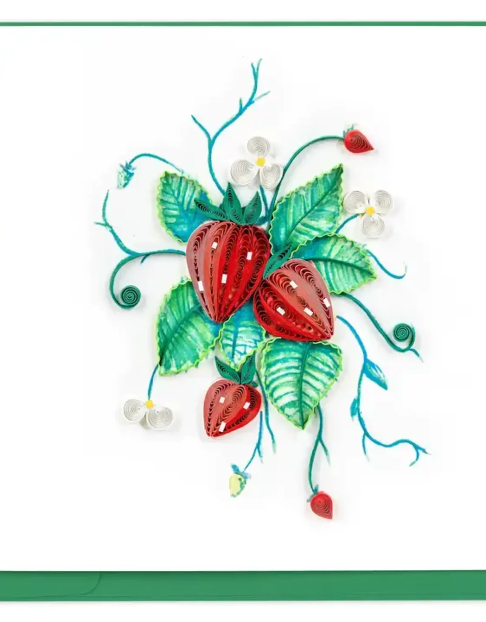 Quilling Card Quilled Wild Strawberries Greeting Card