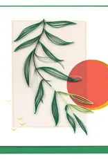 Quilling Card Quilled Minimalist Leaves & Sun Greeting Card