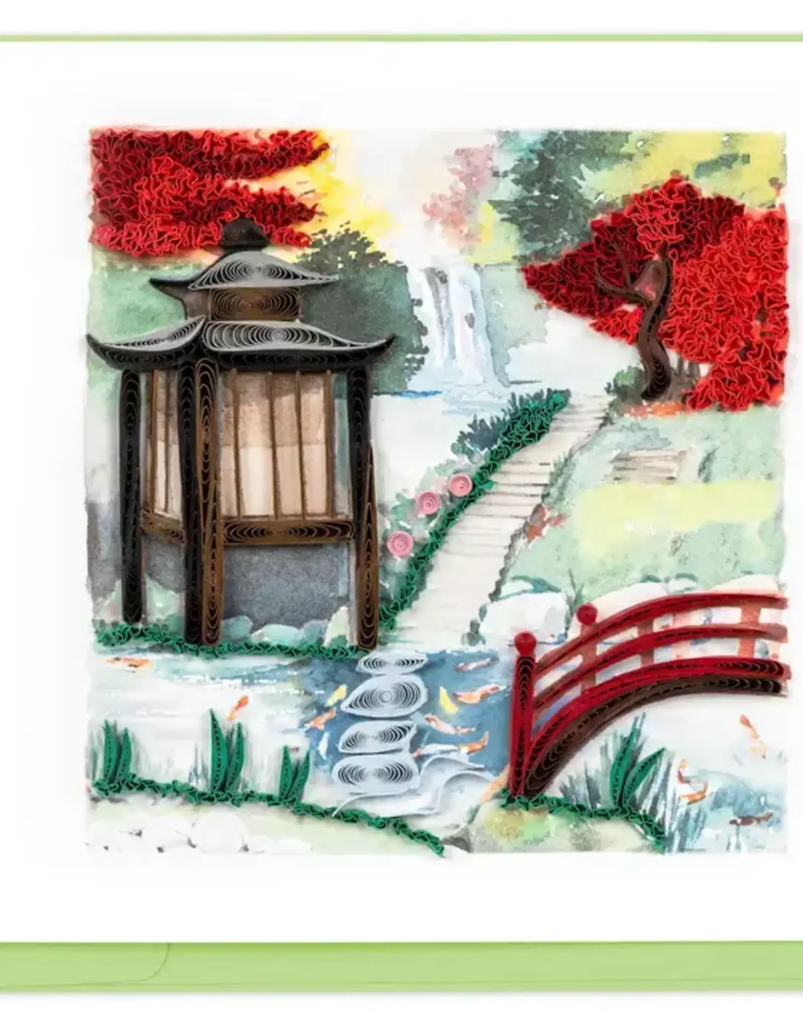 Quilling Card Quilled Japanese Garden Greeting Card