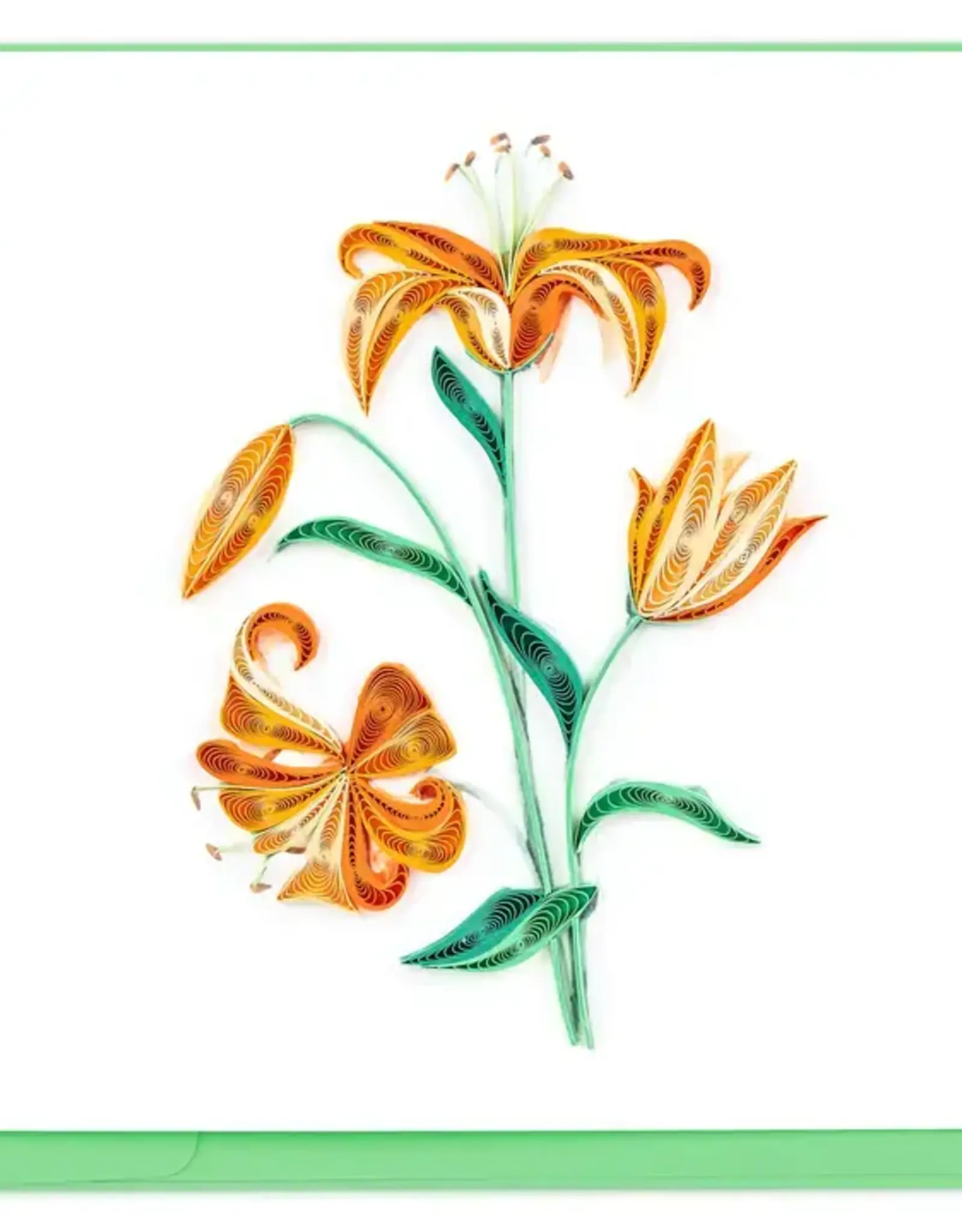 Quilling Card Quilled Tiger Lilies Greeting Card