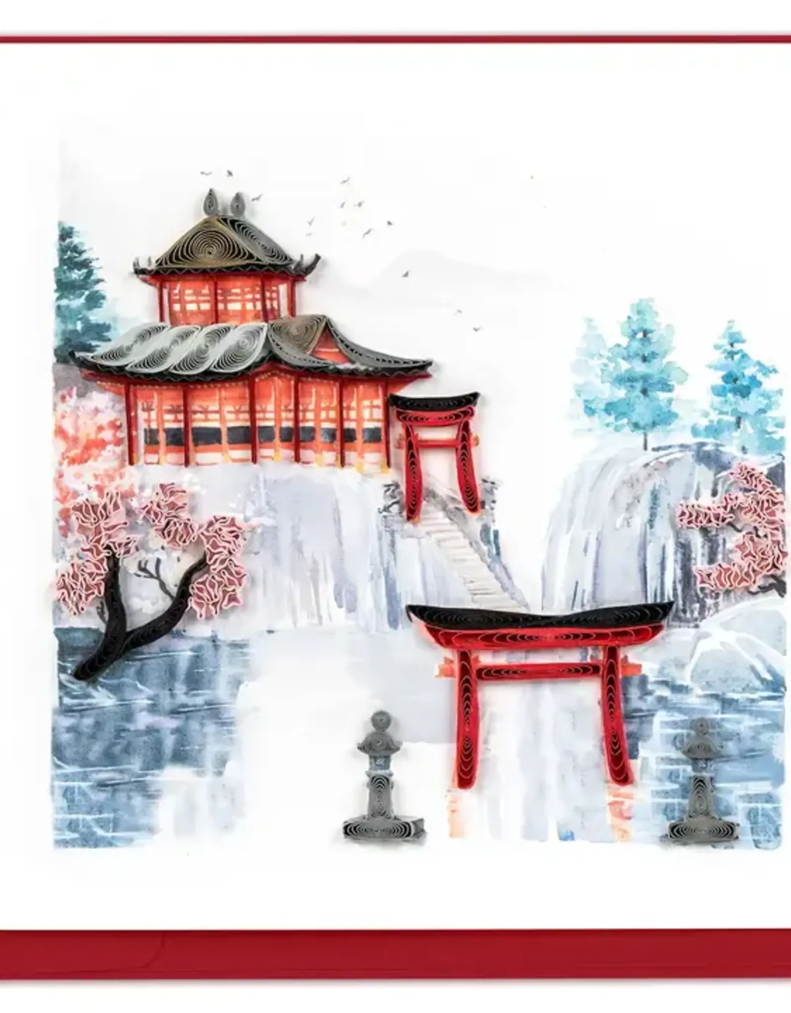 Quilling Card Quilled Shinto Shrine Greeting Card