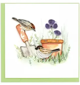Quilling Card Quilled Garden Sparrow Greeting Card