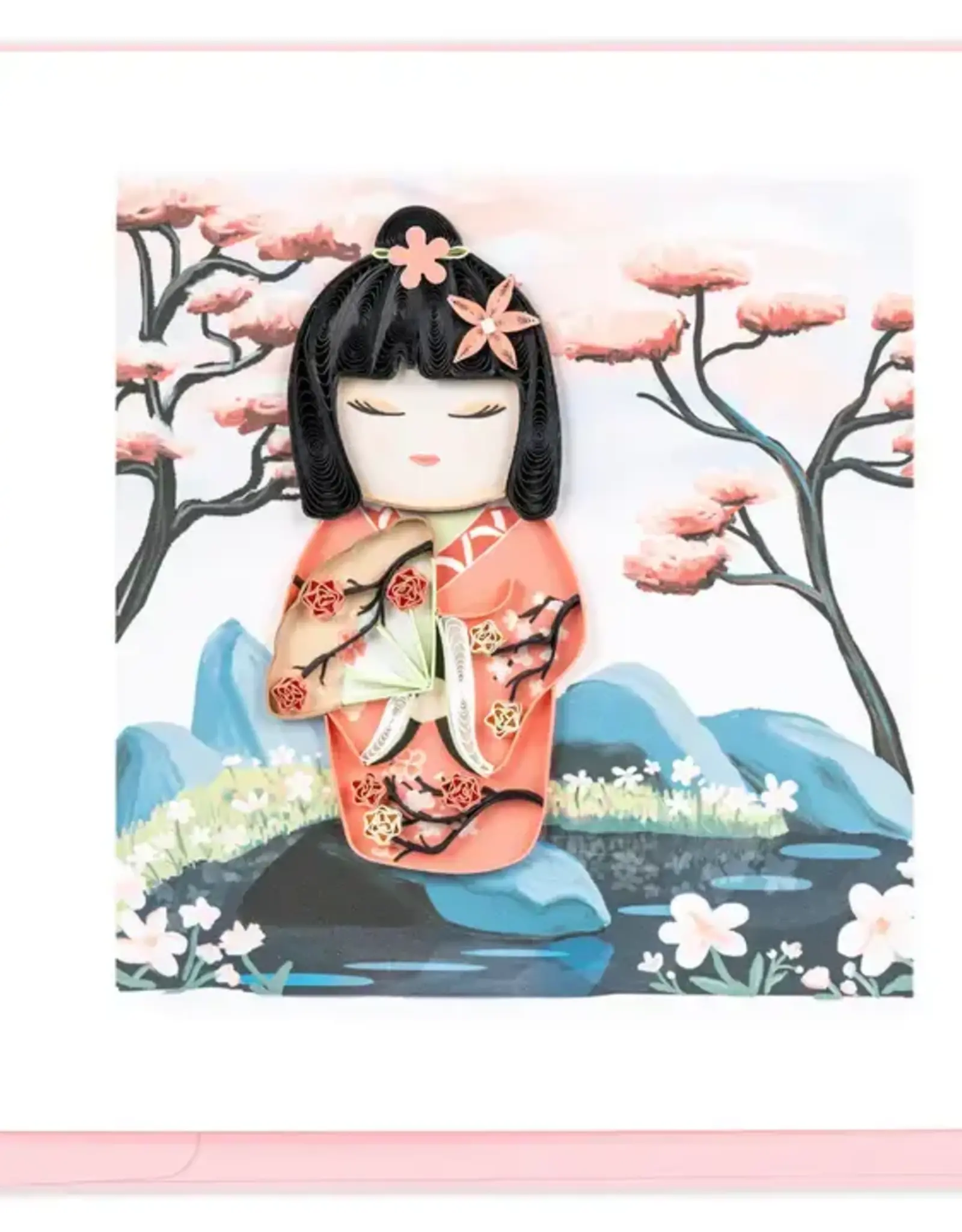 Quilling Card Quilled Kawaii Dolls Greeting Card