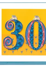 Quilling Card Quilled Birthday Milestone Greeting Card - 30