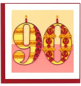 Quilling Card Quilled Birthday Milestone Greeting Card - 90