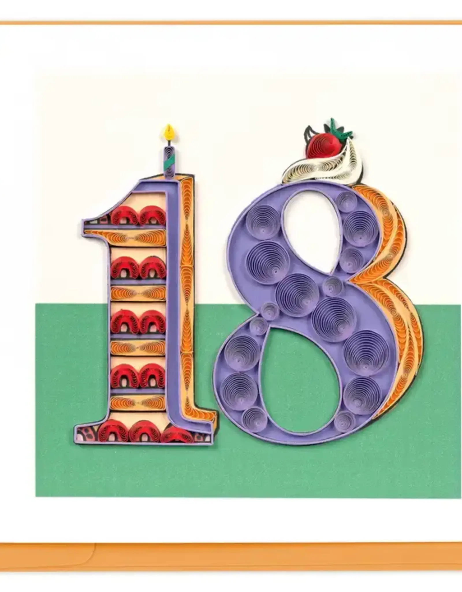 Quilling Card Quilled Birthday Milestone Greeting Card - 18