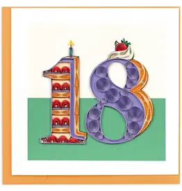 Quilling Card Quilled Birthday Milestone Greeting Card - 18
