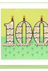 Quilling Card Quilled Birthday Milestone Greeting Card - 100
