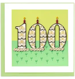Quilling Card Quilled Birthday Milestone Greeting Card - 100